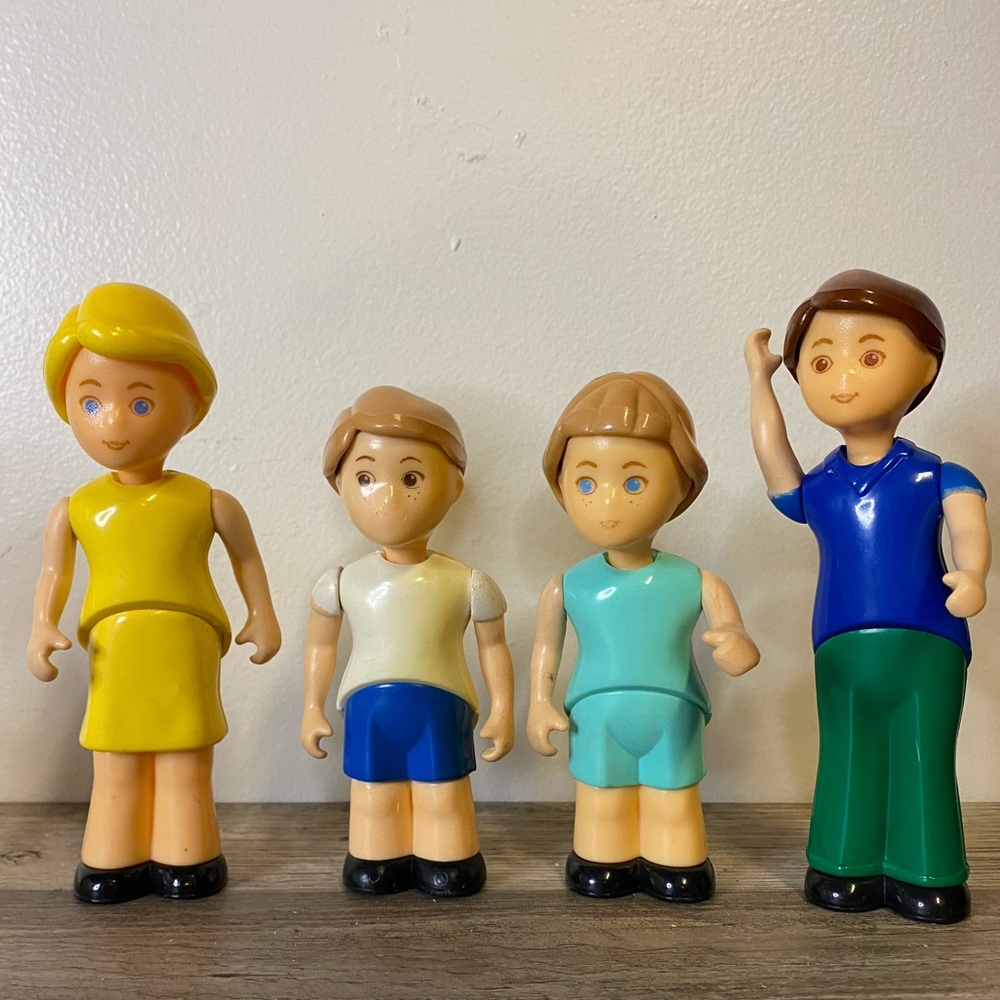 Vintage Little Tikes Dollhouse People Figures Family Lot Mom Dad Daughter Son
